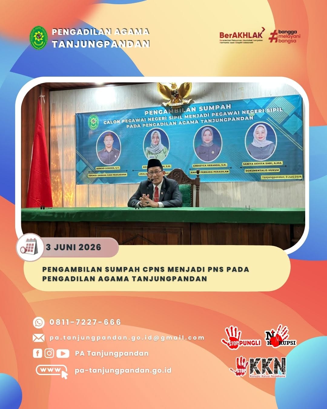 pelantikan cpns 2 3 juni 2026